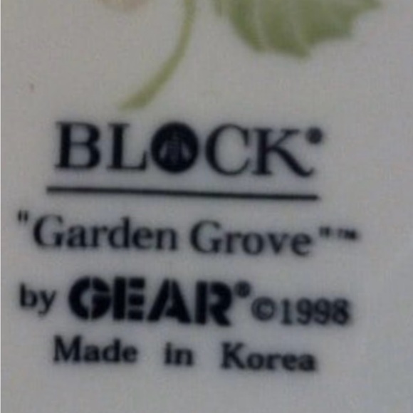 Block China “Garden Grove” by Gear Dinner Plate - Picture 6 of 6